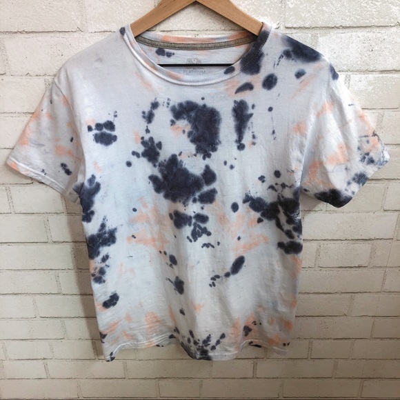 NWOT- TIE DYE Blue and Orange Tie Dye T-Shirt - Picture 4 of 6